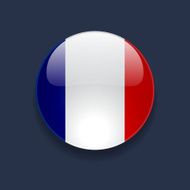 Round icon with flag of France N2