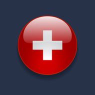 Round icon with flag of Switzerland
