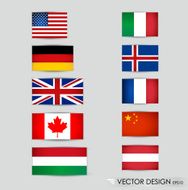 World flags Vector illustration N5