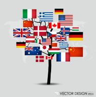 World flags Vector illustration N7