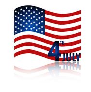 American Flag for Independence Day Vector illustration N8