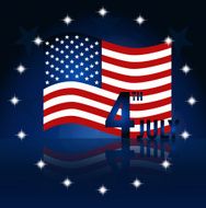 American Flag for Independence Day Vector illustration N9
