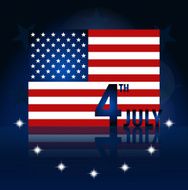 American Flag for Independence Day Vector illustration N10