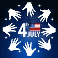 American Flag for Independence Day Vector illustration N11