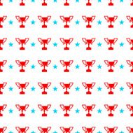 Seamless pattern with trophy