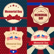 Set of memorial day label