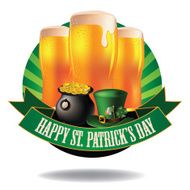 Happy Saint Patrick&rsquo;s Day light beer burst icon N2
