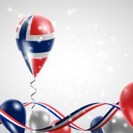 Norwegian flag on balloon