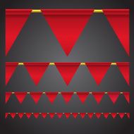Triangle celebration flags collection