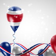 Flag of Costa Rica on balloon N2