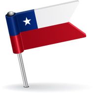 Chilean pin icon flag Vector illustration