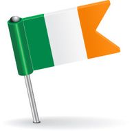 Irish pin icon flag Vector illustration