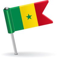 Senegal pin icon flag Vector illustration