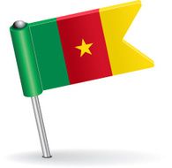 Cameroon pin icon flag Vector illustration