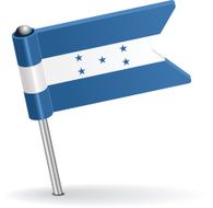 Honduras pin icon flag Vector illustration