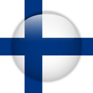 Finland Flag Glossy Button N2