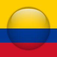 Colombia Flag Glossy Button N2