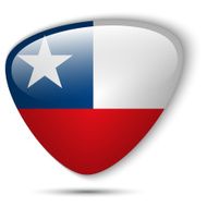 Chile Flag Glossy Button