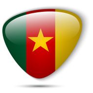Cameroon Flag Glossy Button N2