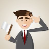 cartoon businessman commit suicide