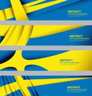 Abstract Sweden Flag Swedish National Colors (Vector Art)