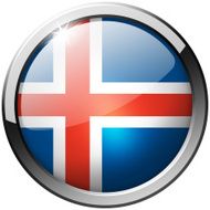 Iceland Round Metal Glass Button