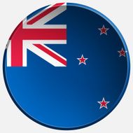 New Zealand 3d Round Button N2