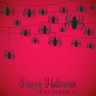 Spider Halloween string card in vector format
