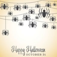 Spider Halloween string card in vector format N2