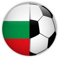 Bulgaria Flag with Soccer Ball Background N3