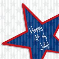 Star cut out Happy 4th of July card N3