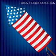 Independence Day cracker card in vector format N12