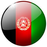 Afghanistan Round Glass Button