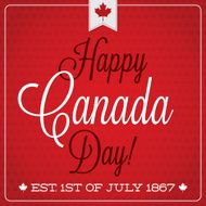 Happy Canada Day retro card in vector format