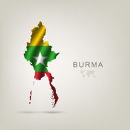 flag of Burma as a country