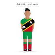 Saint Kitts and Nevis football player Soccer uniform