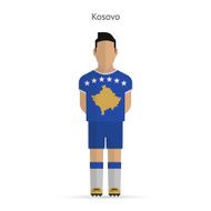 Kosovo football player Soccer uniform