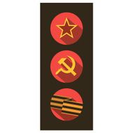 Set of flat style icons Soviet Union signs