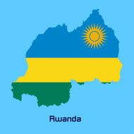 vector map of Rwanda
