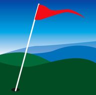 golf flag vector image course