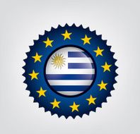 Uruguay seal EU Flag (vector Art)