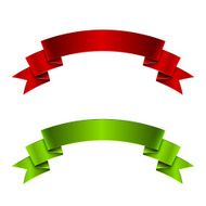 Red and green ribbon