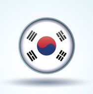 Flag of South korea vector illustration N11