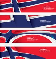 Norway Abstract Background Norwegian Flag (Vector Art)