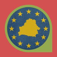 European Union Belarus marker pin