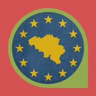 European Union Belgium marker pin