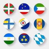 Flags of the world round buttons N21