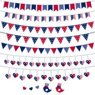 American flag themed bunting set