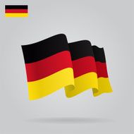 Flat and waving German Flag