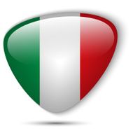 Italy Flag Glossy Button